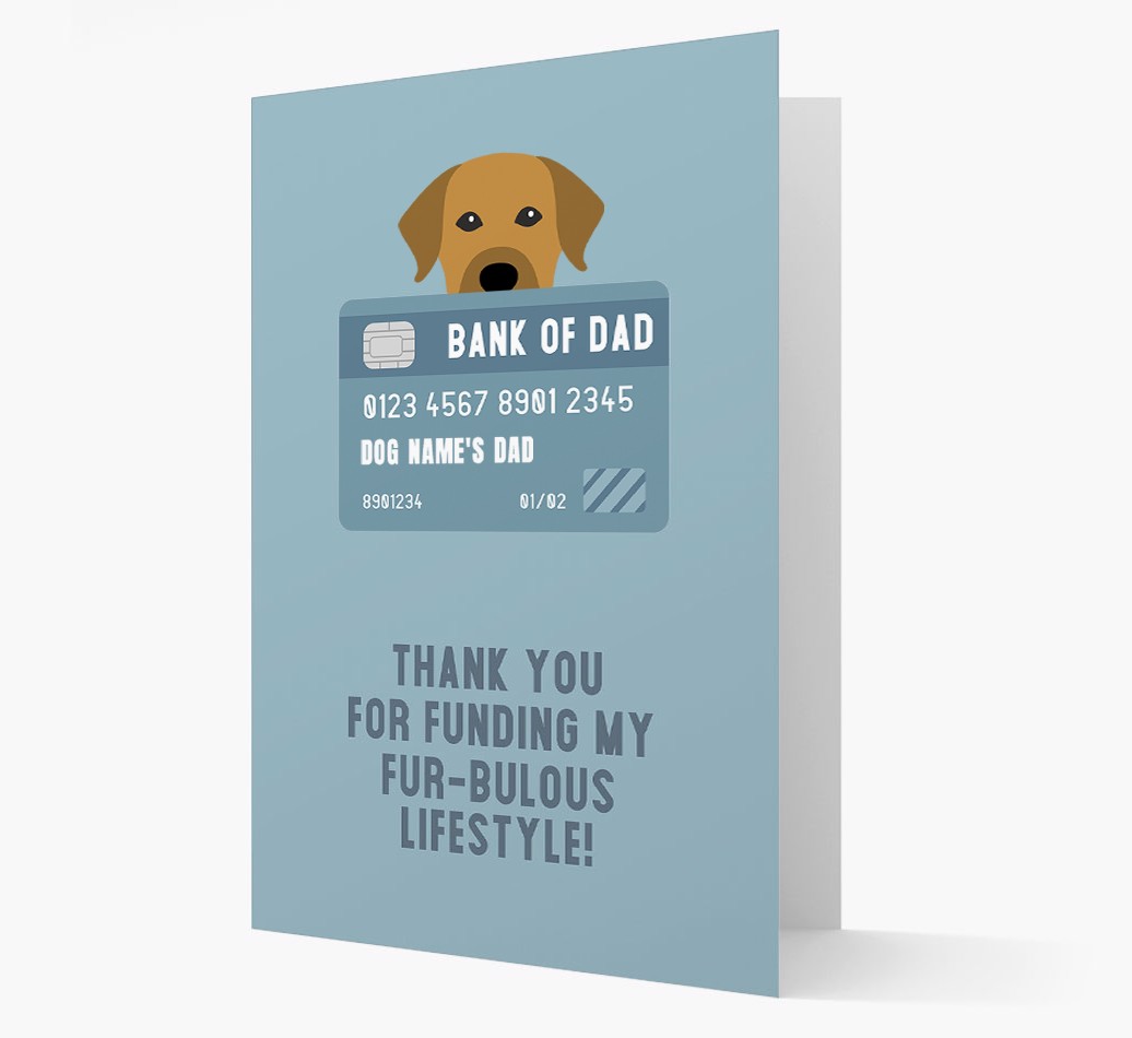 'Bank of Dad' - Personalised {breedFullName} Card