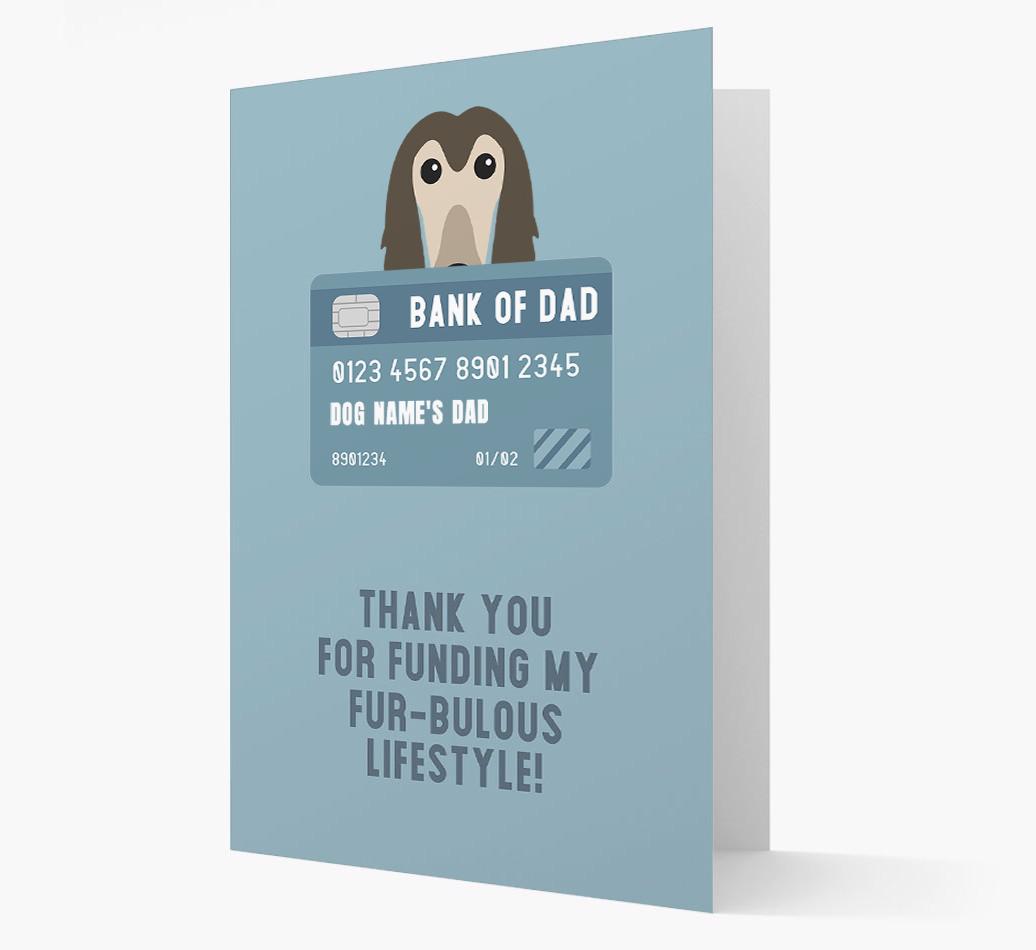'Bank of Dad' - Personalised {breedFullName} Card
