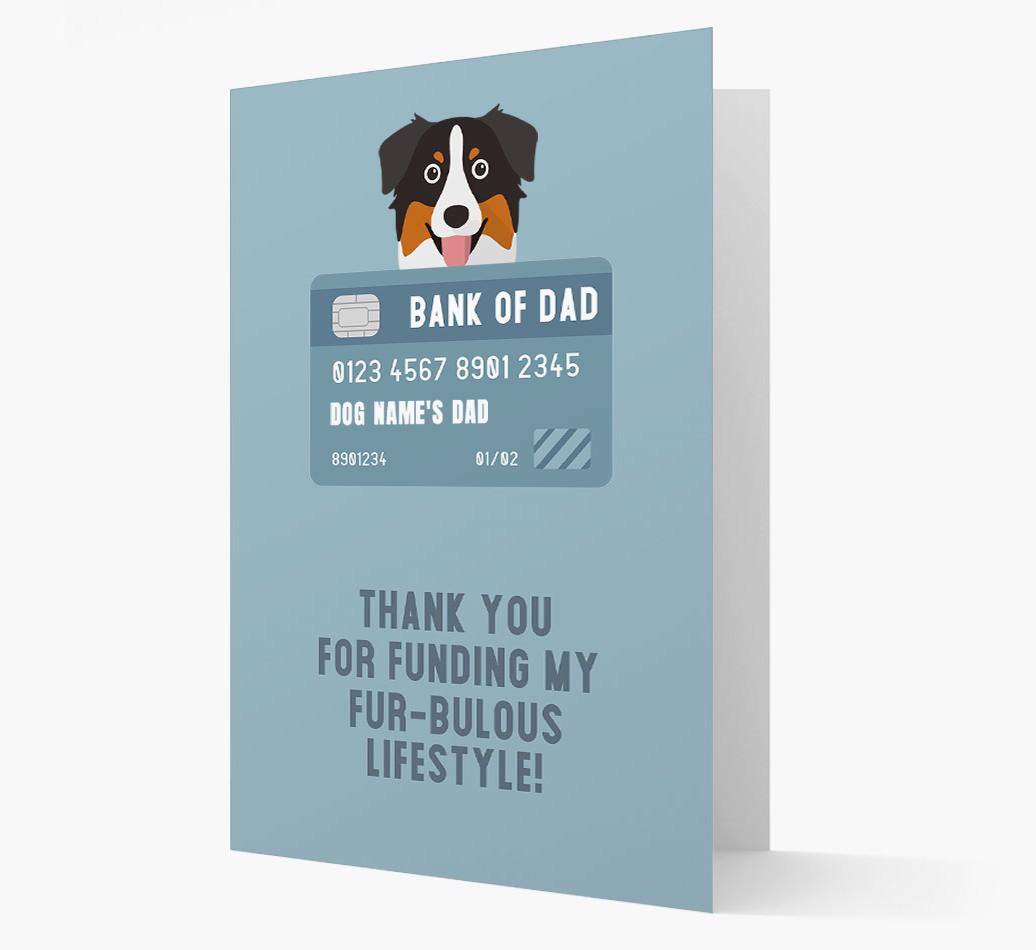 'Bank of Dad' - Personalised {breedFullName} Card