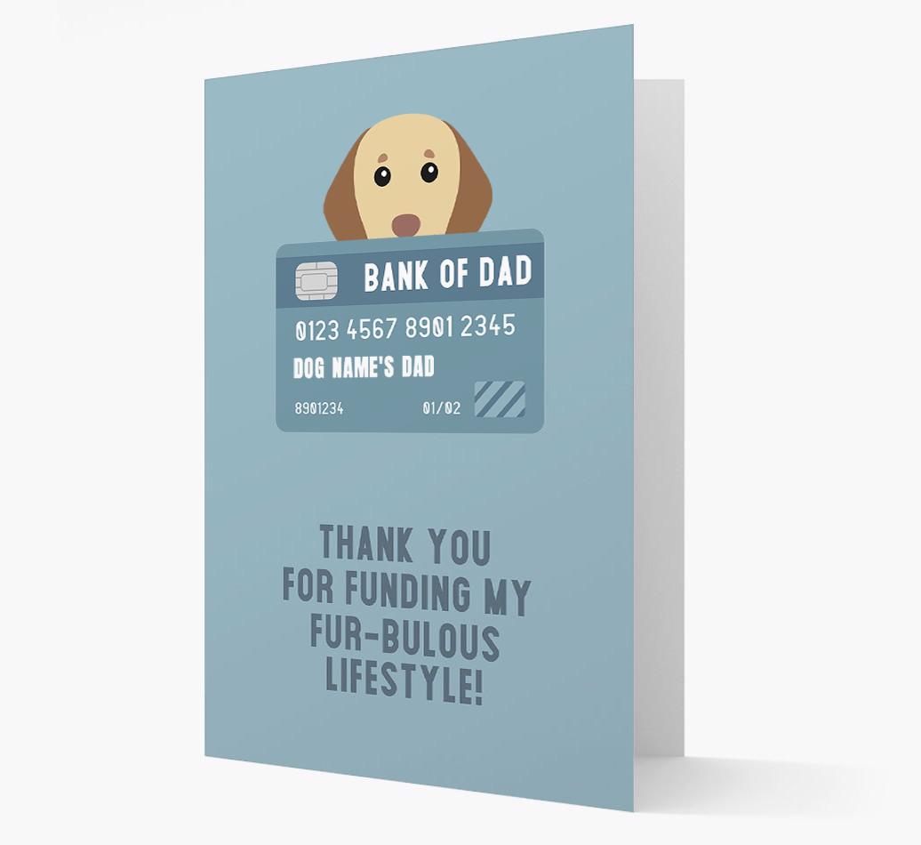 'Bank of Dad' - Personalised {breedFullName} Card