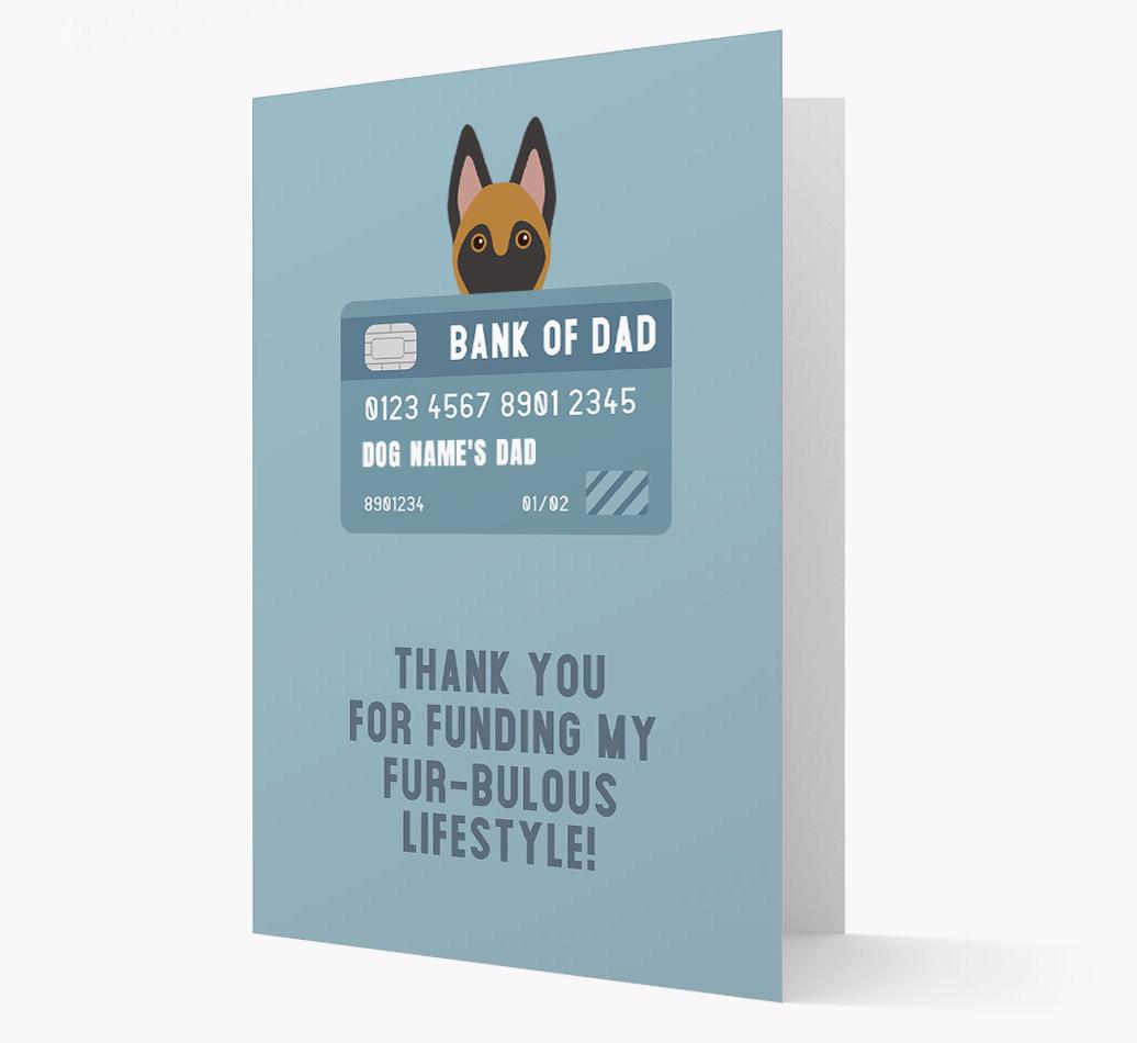 'Bank of Dad' - Personalised {breedFullName} Card