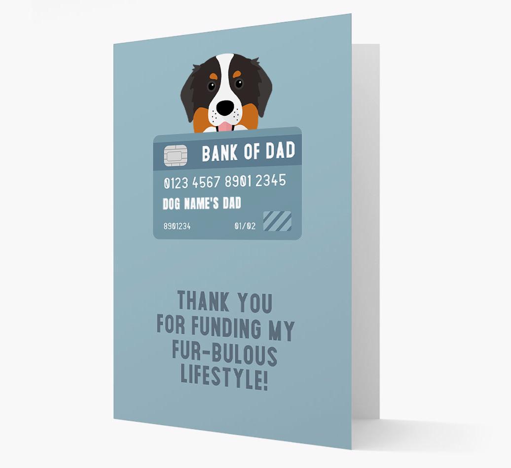 'Bank of Dad' - Personalised {breedFullName} Card