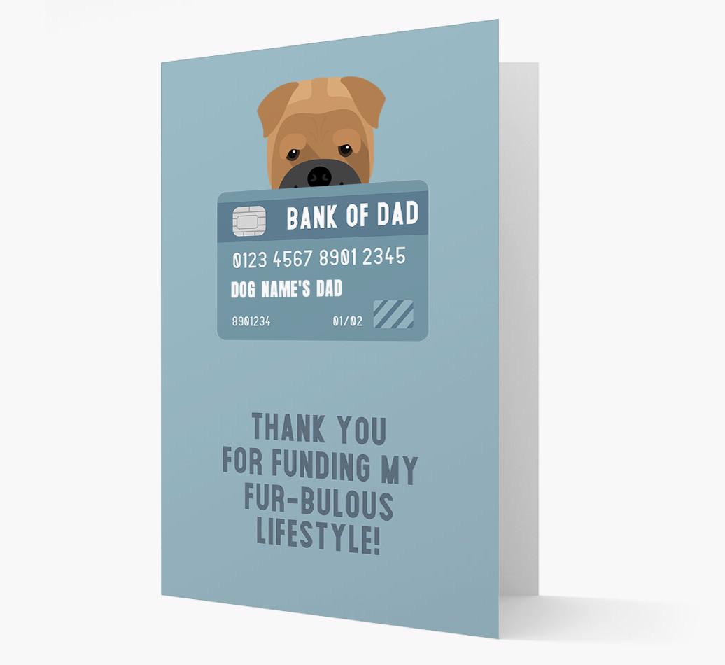 'Bank of Dad' - Personalised {breedFullName} Card