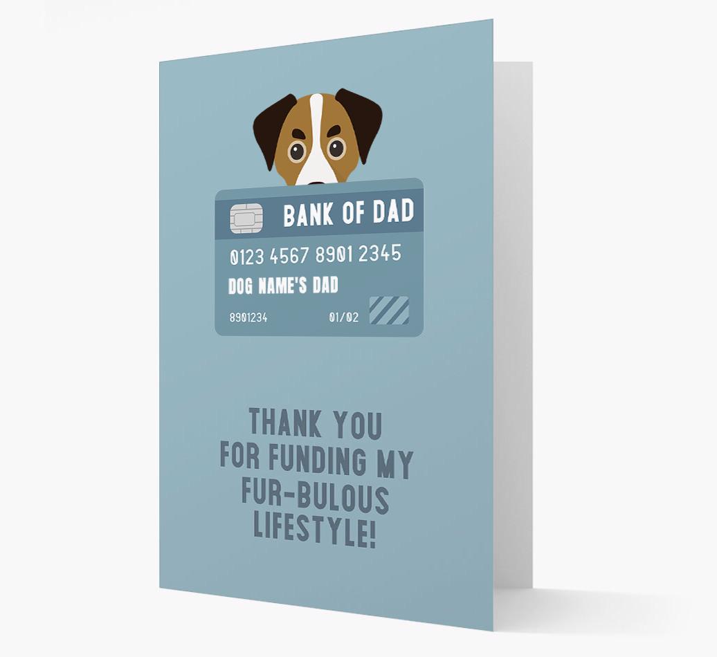 'Bank of Dad' - Personalised {breedFullName} Card