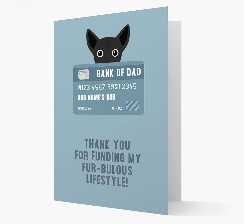 'Bank of Dad' - Personalised {breedFullName} Card