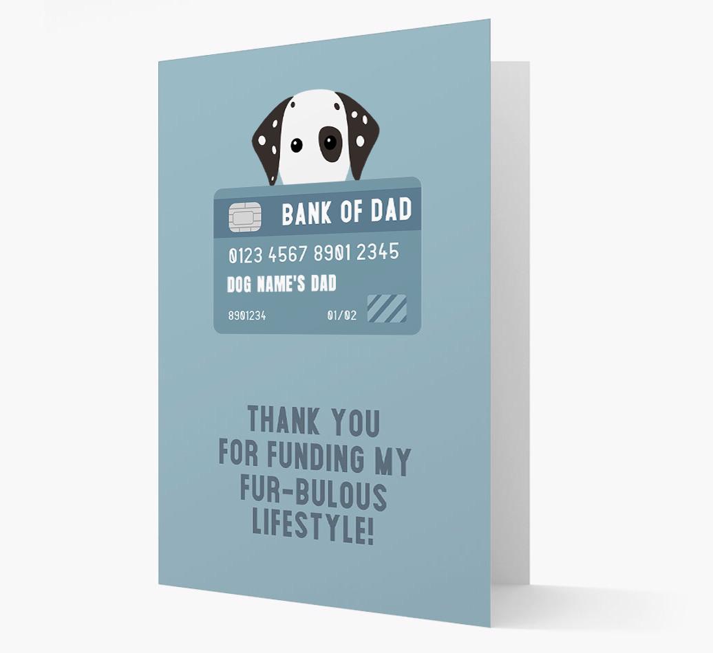 'Bank of Dad' - Personalised {breedFullName} Card