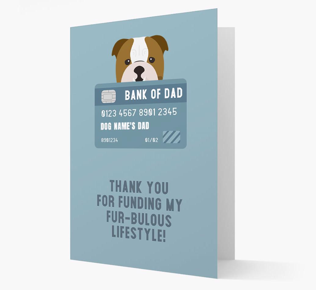 'Bank of Dad' - Personalised {breedFullName} Card