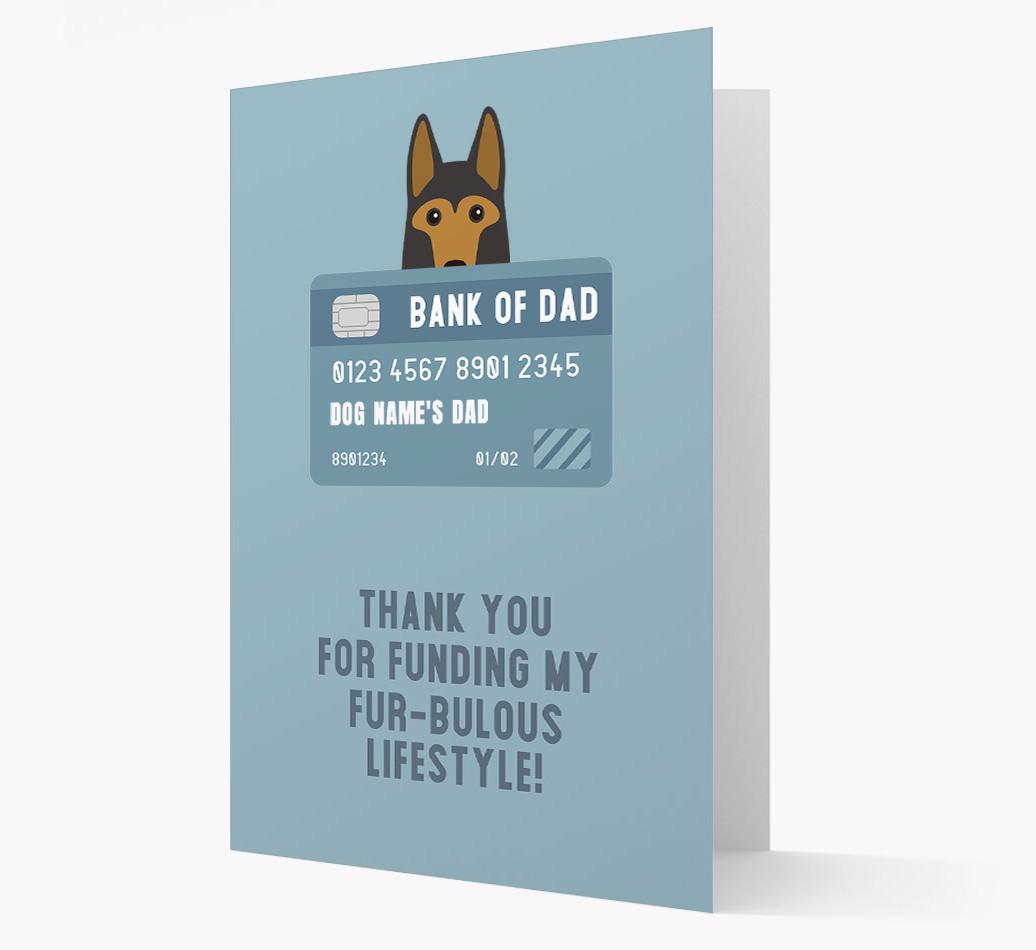 'Bank of Dad' - Personalised {breedFullName} Card