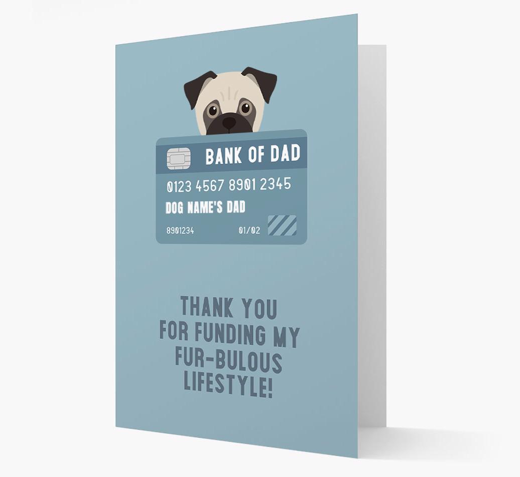 'Bank of Dad' - Personalised {breedFullName} Card