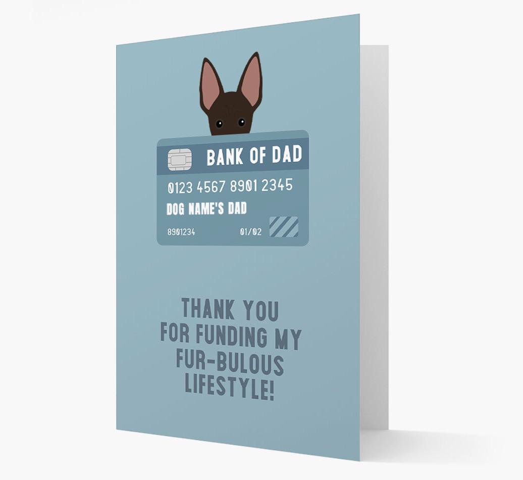 'Bank of Dad' - Personalised {breedFullName} Card