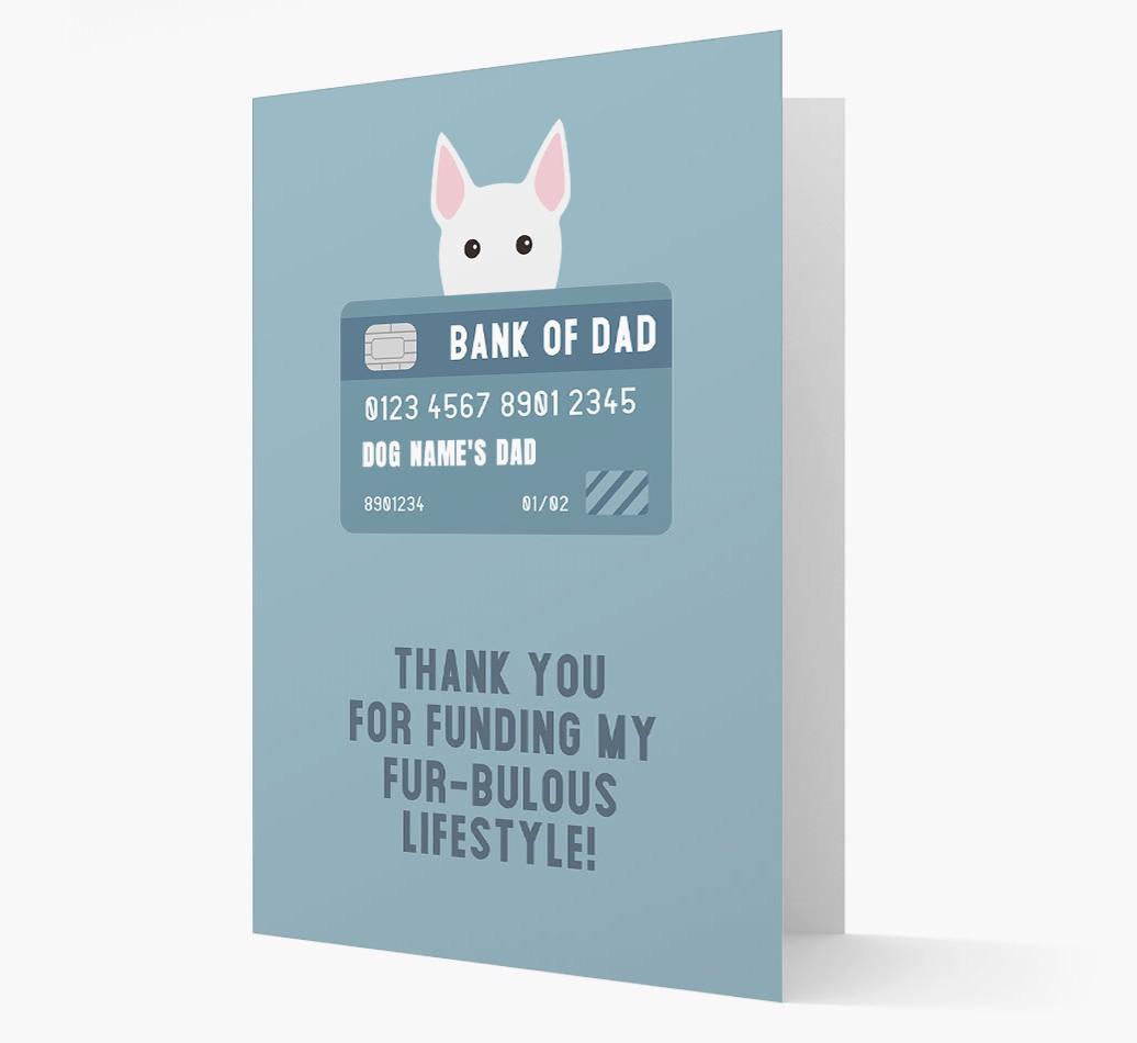 'Bank of Dad' - Personalised {breedFullName} Card