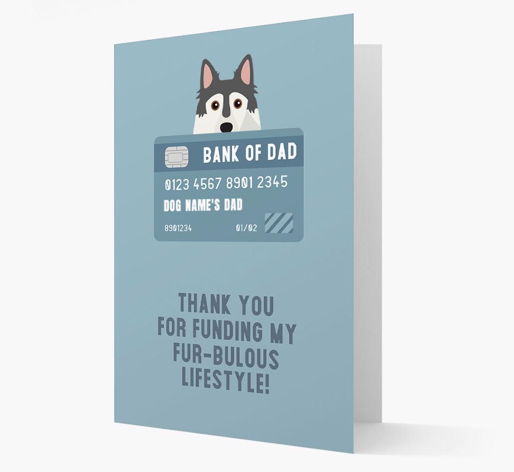 'Bank of Dad' - Personalised {breedFullName} Card