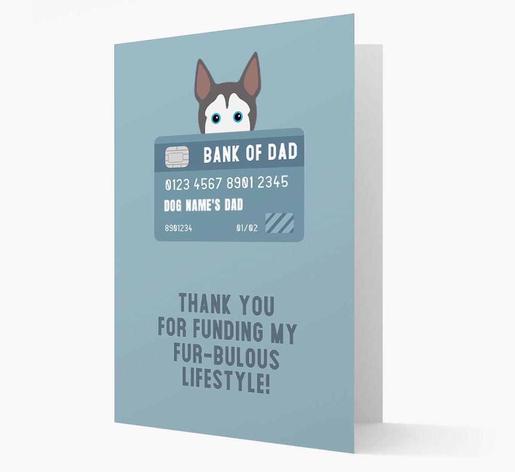 'Bank of Dad' - Personalised {breedFullName} Card