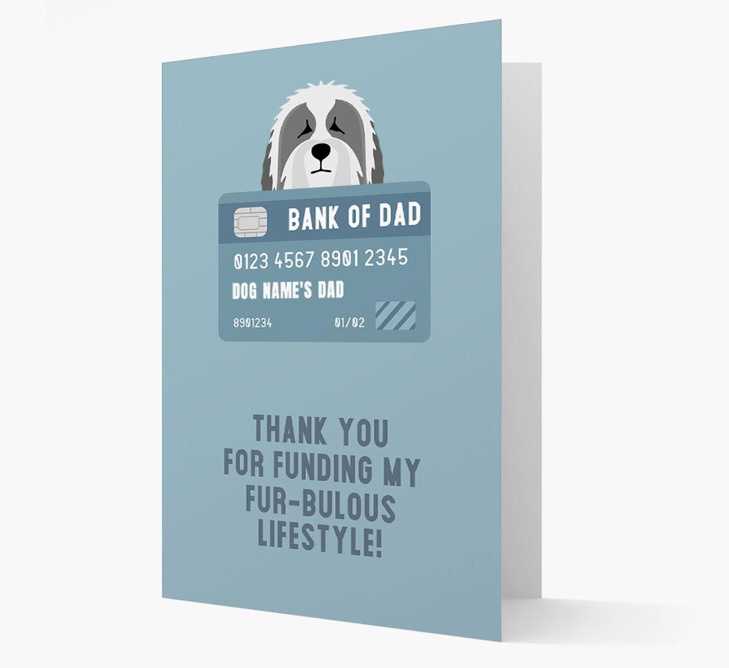 'Bank of Dad' - Personalised {breedFullName} Card