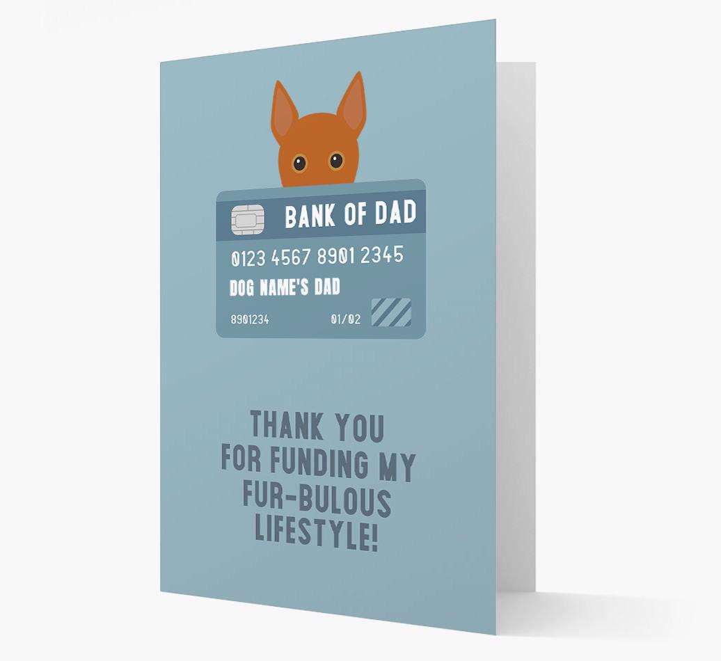 'Bank of Dad' - Personalised {breedFullName} Card