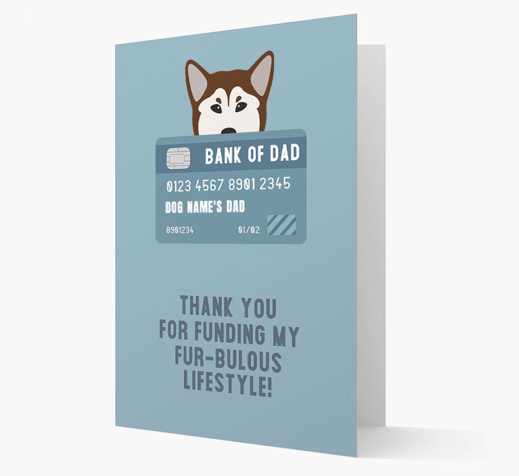 'Bank of Dad' - Personalised {breedFullName} Card