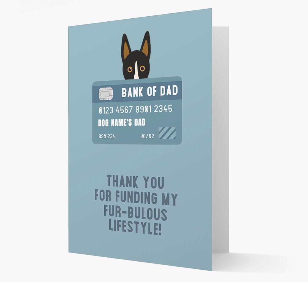'Bank of Dad' - Personalised {breedFullName} Card