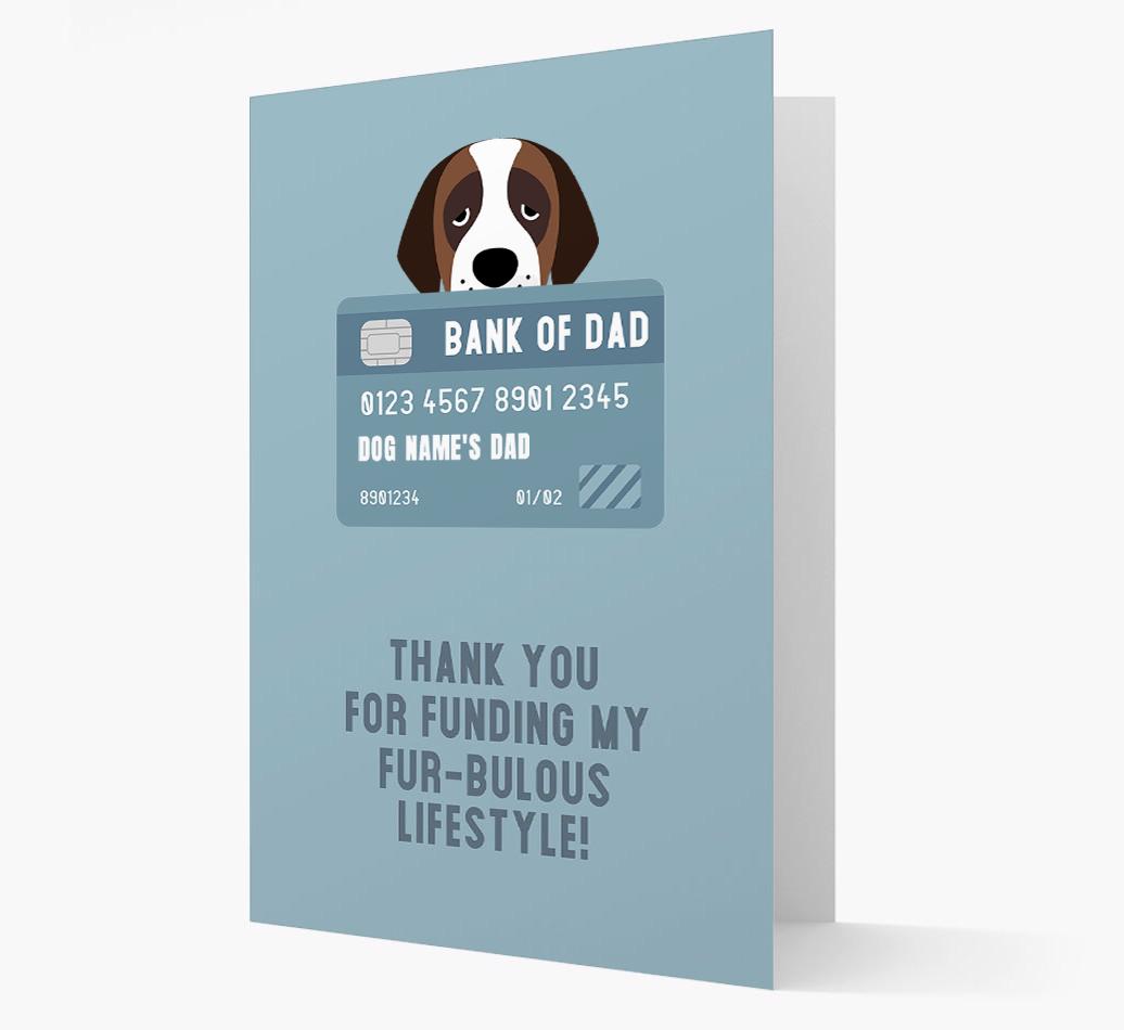 'Bank of Dad' - Personalised {breedFullName} Card