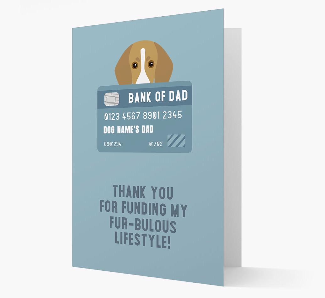 'Bank of Dad' - Personalised {breedFullName} Card