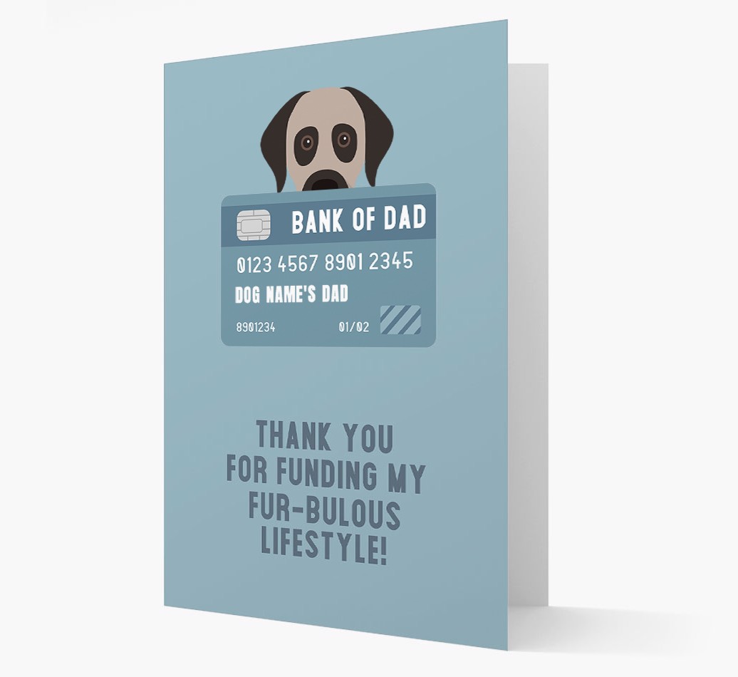 'Bank of Dad' - Personalised {breedFullName} Card