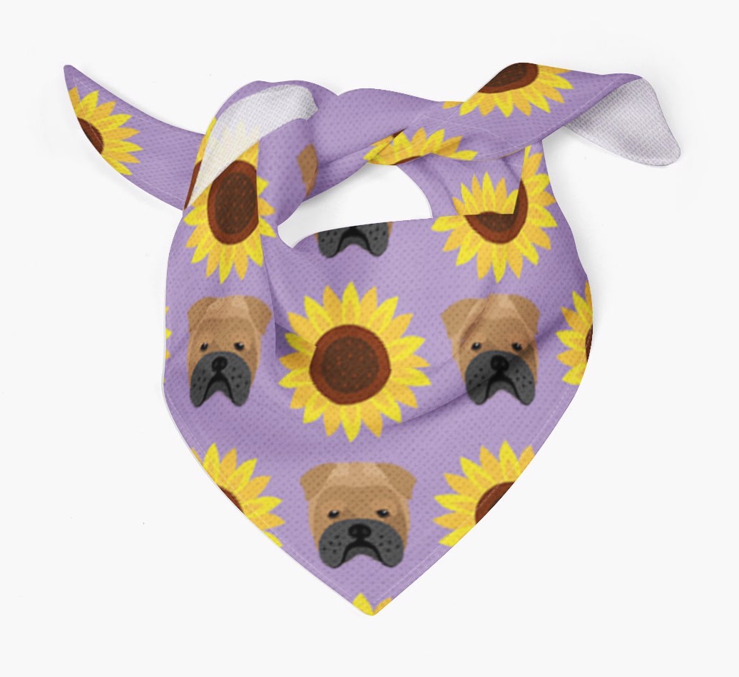 Sunflower Bandana with {breedFullName} Icons
