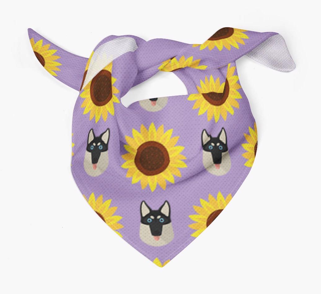 Sunflower Bandana with {breedFullName} Icons