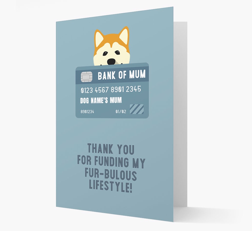 'Bank of Mum' - Personalised {breedFullName} Card