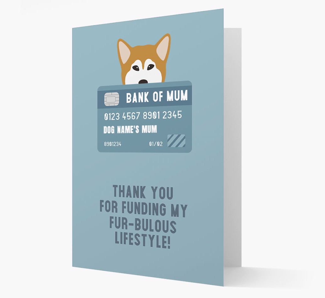 'Bank of Mum' - Personalised {breedFullName} Card