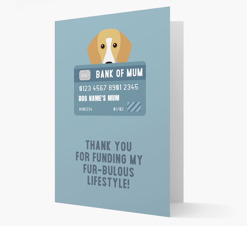 'Bank of Mum' - Personalised {breedFullName} Card