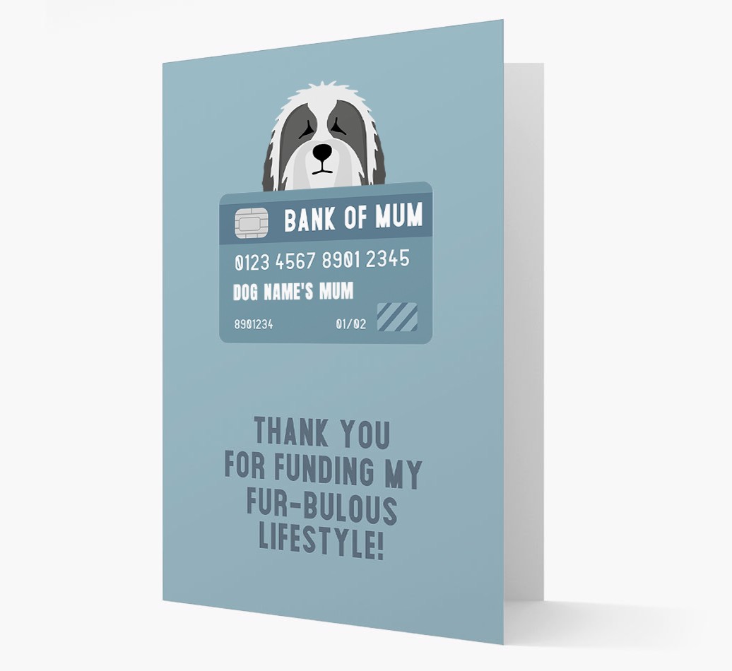 'Bank of Mum' - Personalised {breedFullName} Card