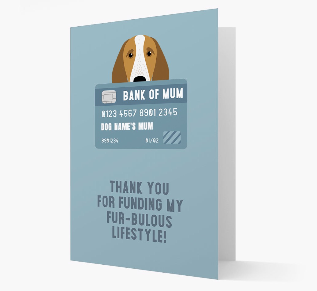 'Bank of Mum' - Personalised {breedFullName} Card
