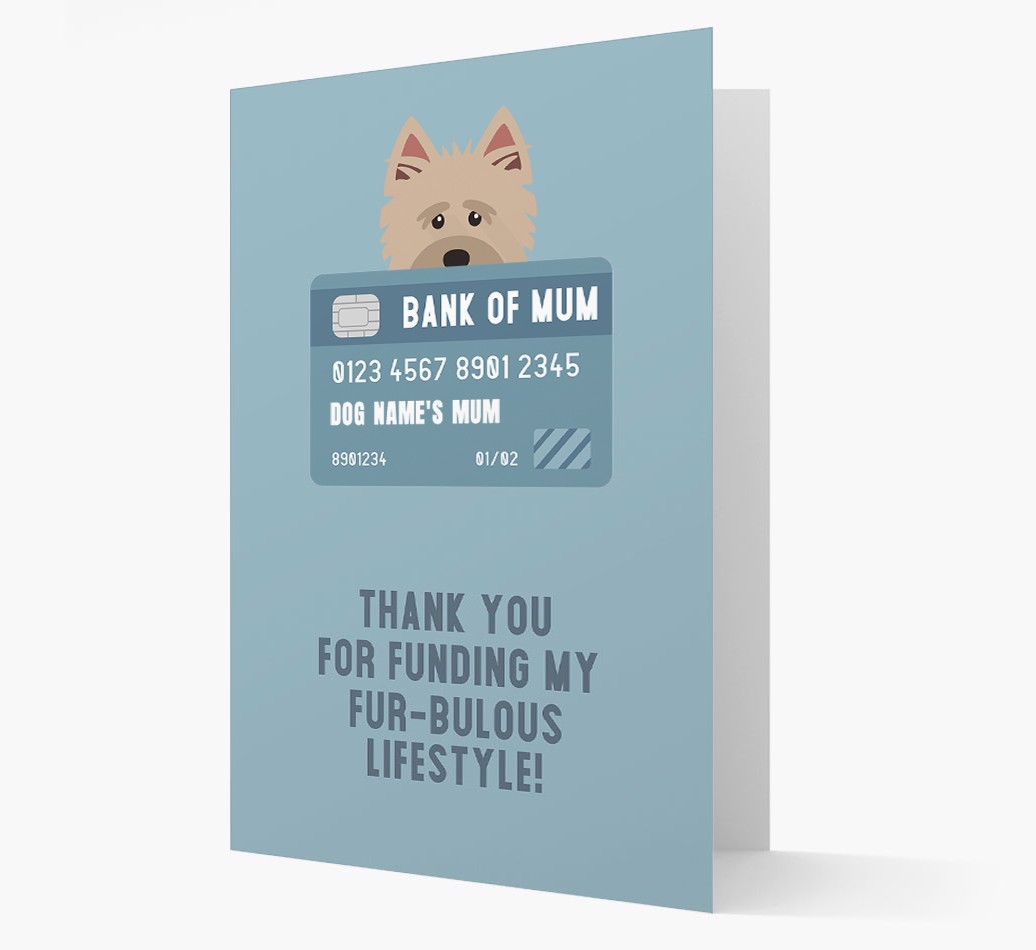 'Bank of Mum' - Personalised {breedFullName} Card
