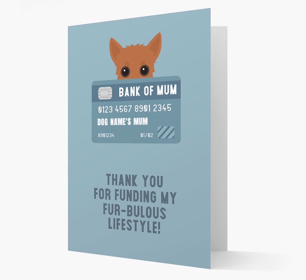 'Bank of Mum' - Personalised {breedFullName} Card