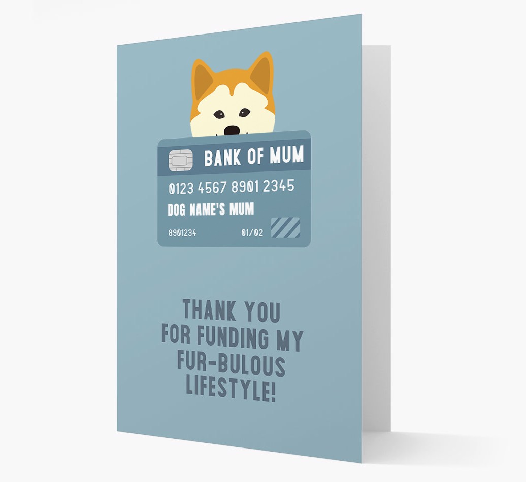 'Bank of Mum' - Personalised {breedFullName} Card