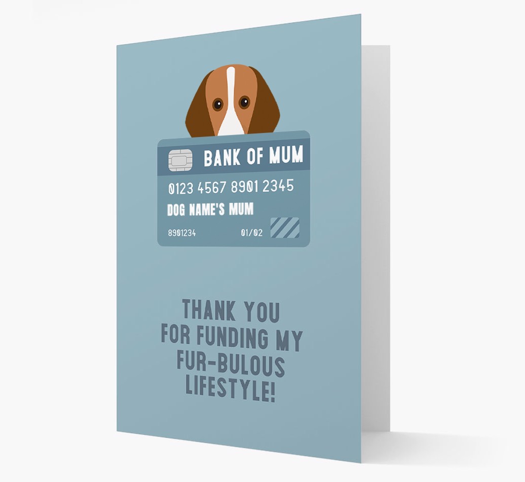 'Bank of Mum' - Personalised {breedFullName} Card