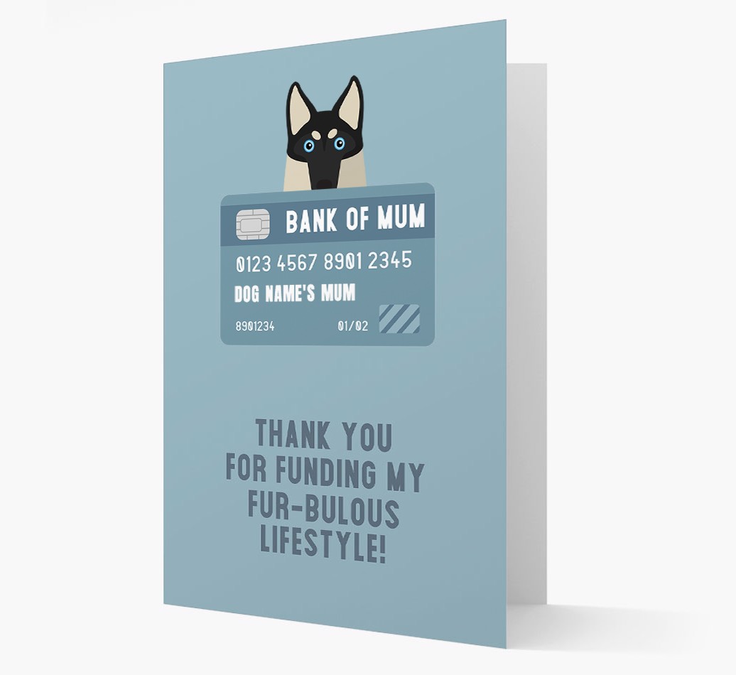 'Bank of Mum' - Personalised {breedFullName} Card