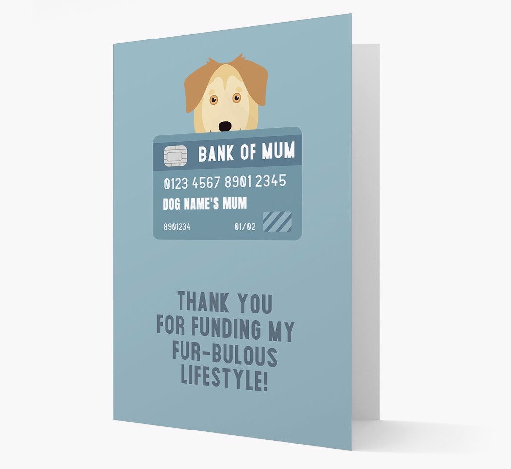 'Bank of Mum' - Personalised {breedFullName} Card