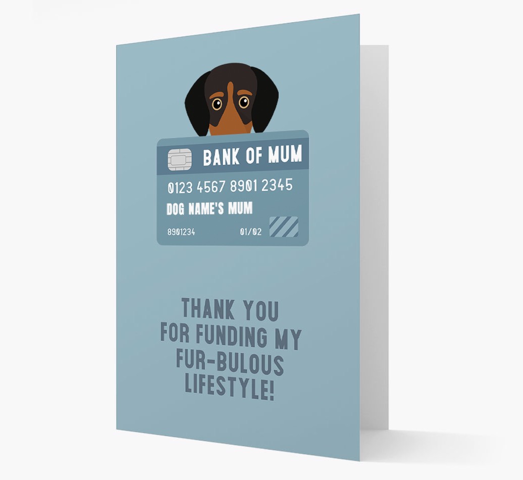 'Bank of Mum' - Personalised {breedFullName} Card