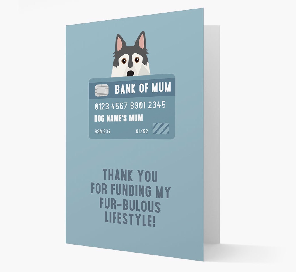 'Bank of Mum' - Personalised {breedFullName} Card