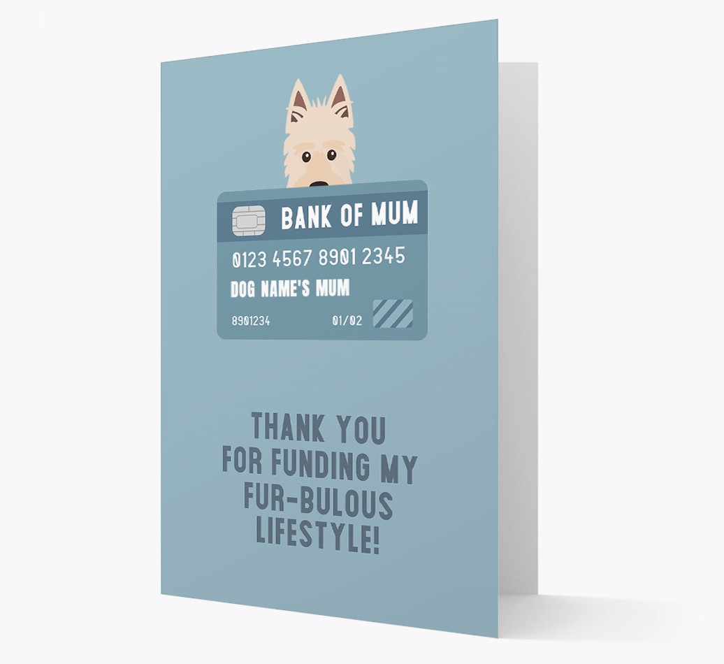 'Bank of Mum' - Personalised {breedFullName} Card