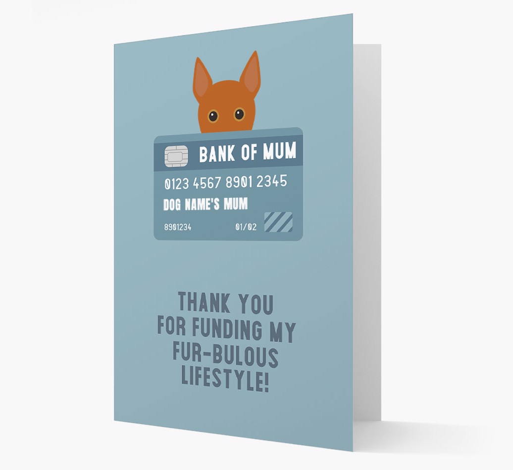 'Bank of Mum' - Personalised {breedFullName} Card