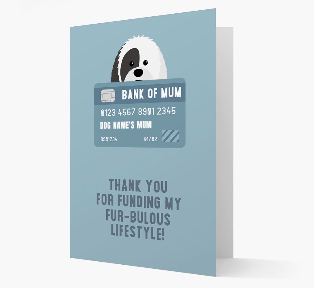 'Bank of Mum' - Personalised {breedFullName} Card