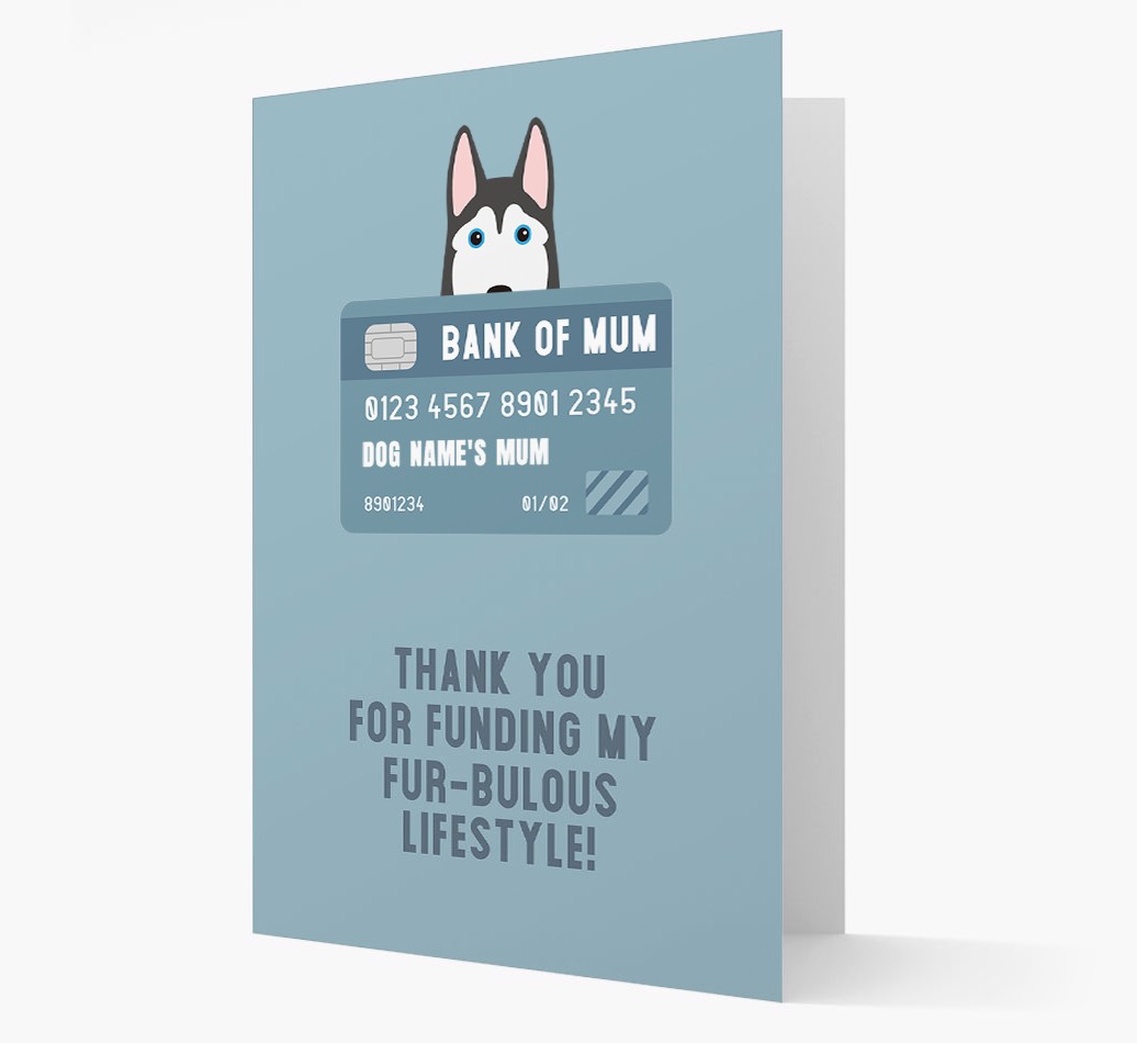 'Bank of Mum' - Personalised {breedFullName} Card