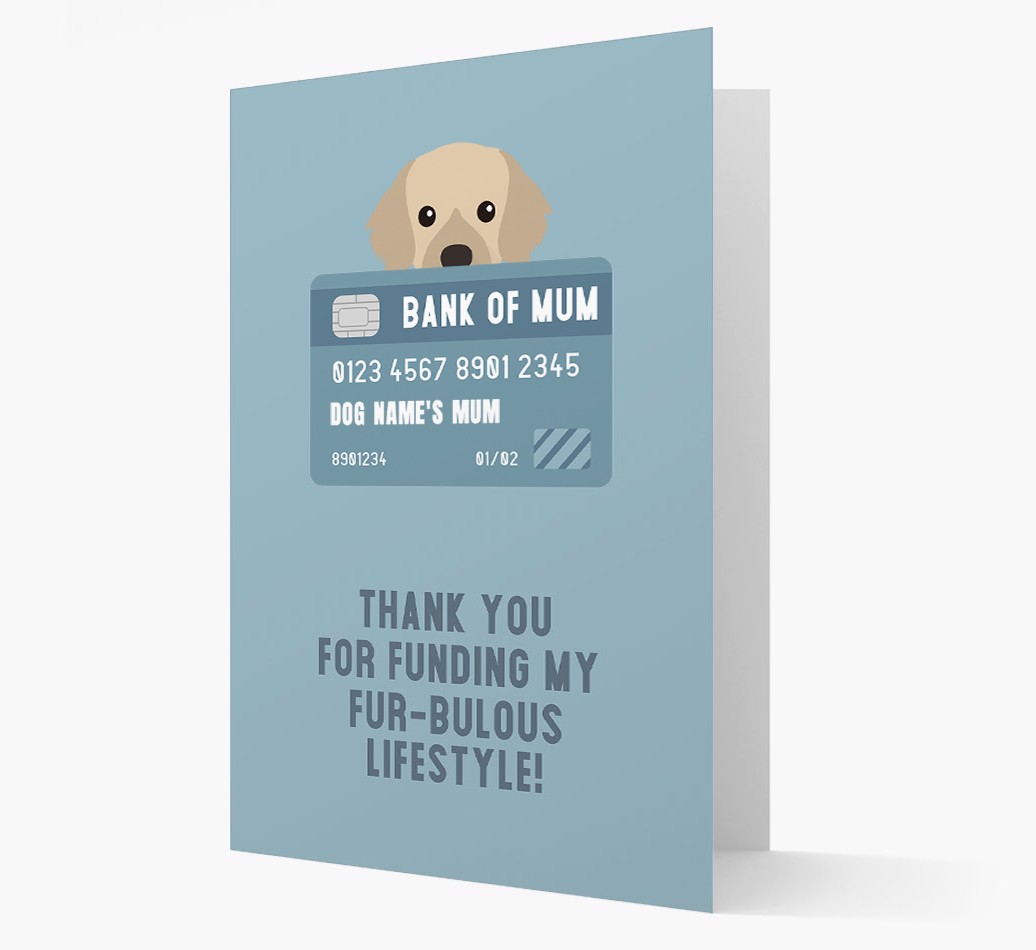 'Bank of Mum' - Personalised {breedFullName} Card