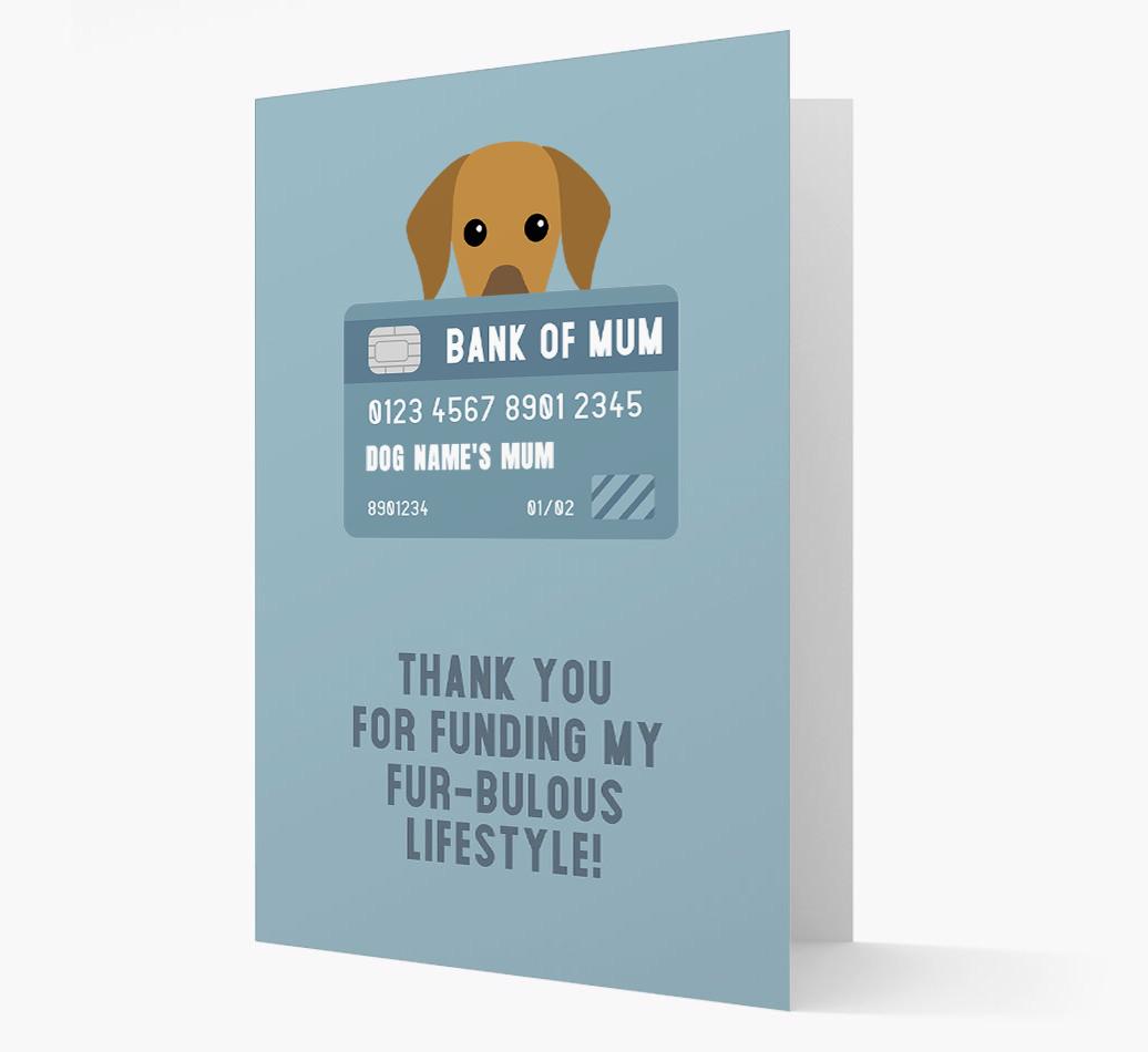 'Bank of Mum' - Personalised {breedFullName} Card