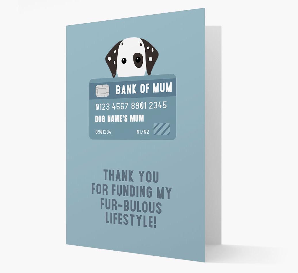 'Bank of Mum' - Personalised {breedFullName} Card