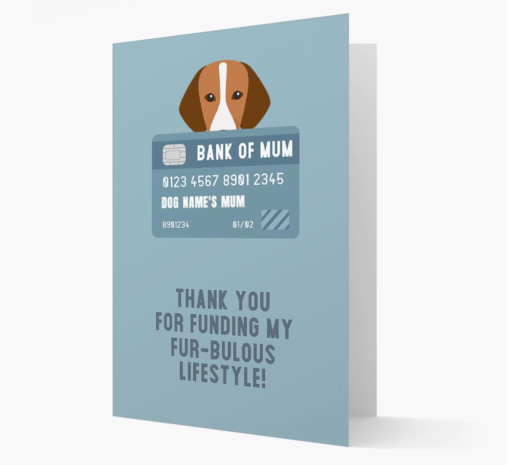 'Bank of Mum' - Personalised {breedFullName} Card