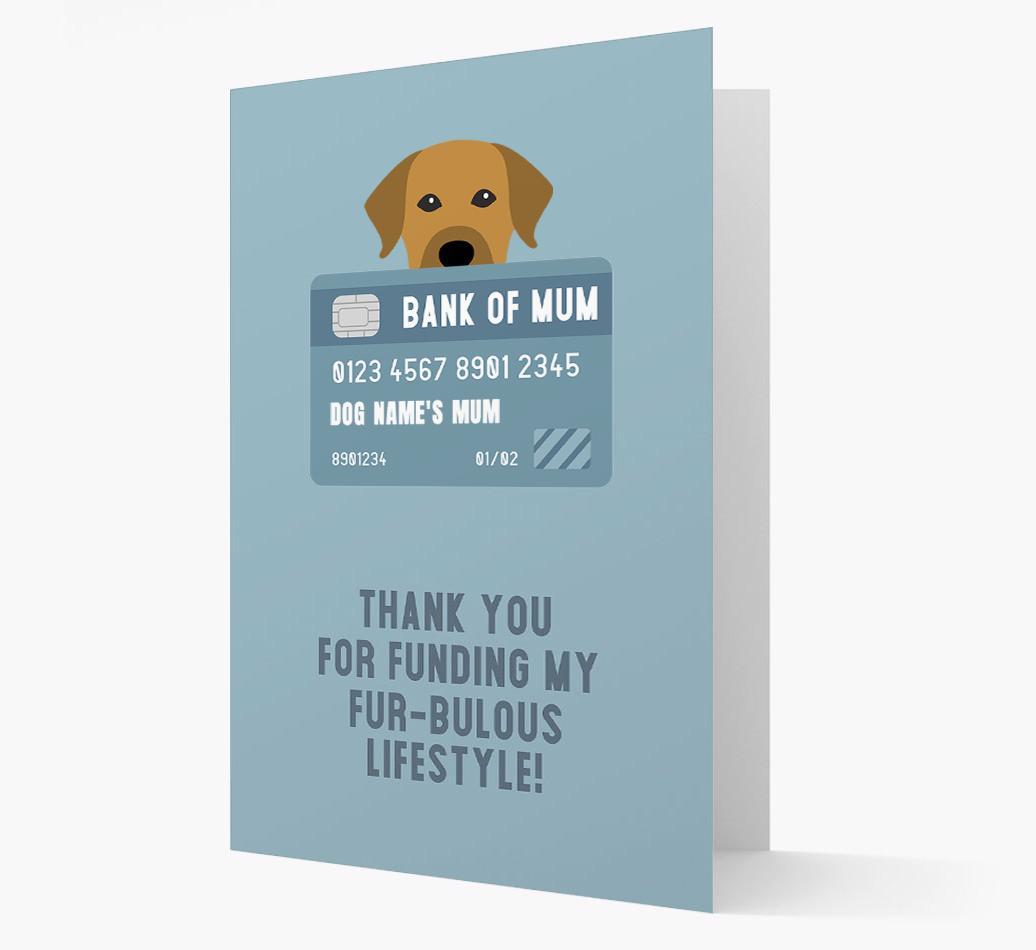'Bank of Mum' - Personalised {breedFullName} Card