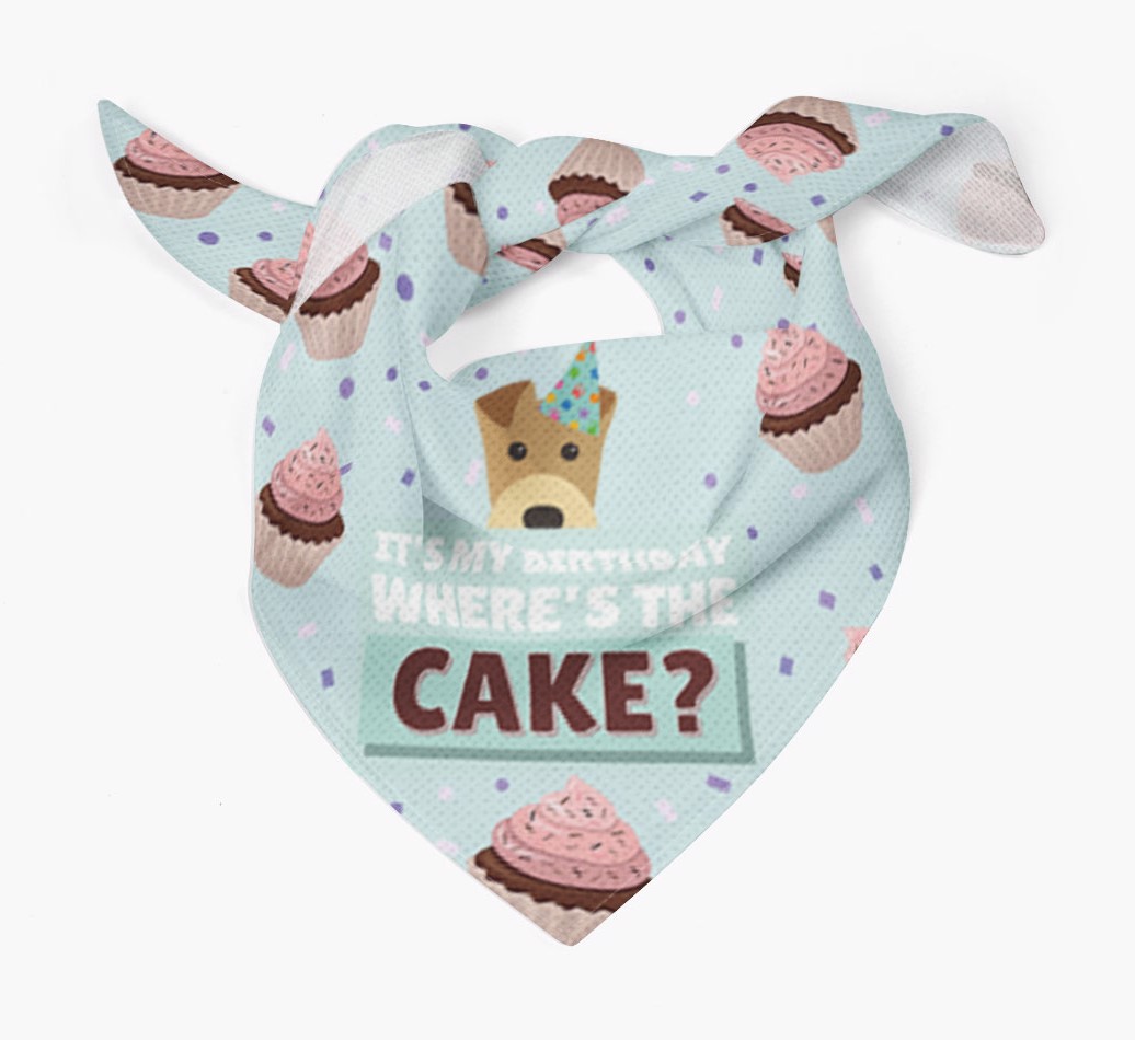 'Where's the Cake?' Birthday Bandana
