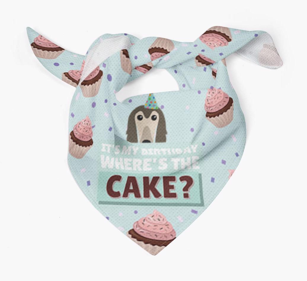 'Where's the Cake?' Birthday Bandana